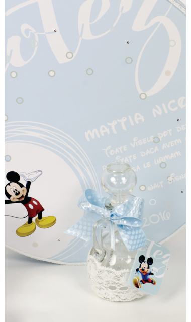 Trusou de botez brodat pentru baieti cu Mickey Mouse, Little man 7